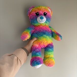 Build-A-Bear Workshop Rainbow Teddy Bear Plush 16” Multicolor